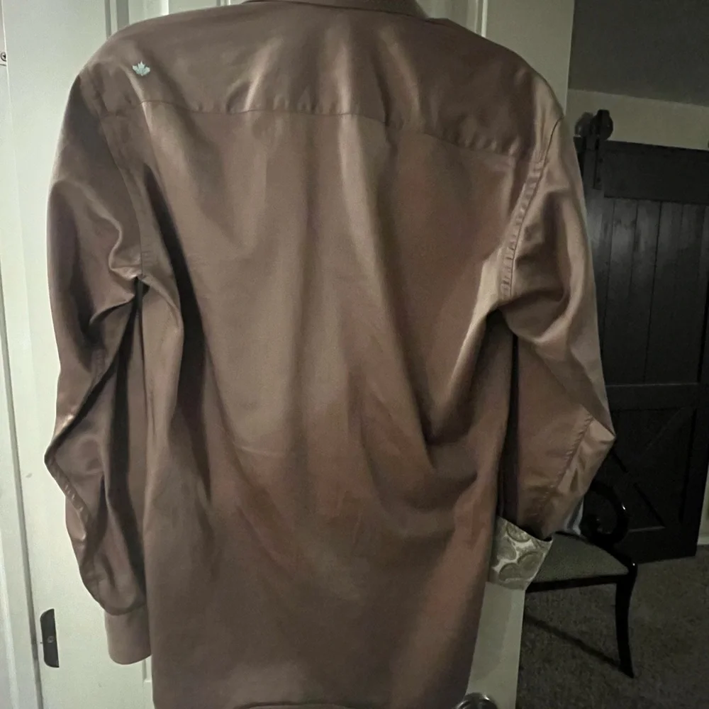 Jared Lang Barcelona 742 Brown Button up, size M - Picture 9 of 12